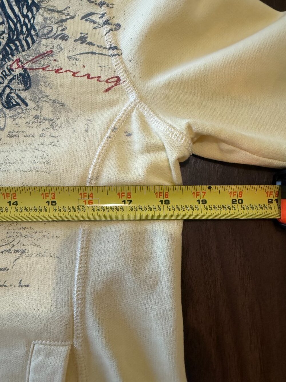 American Living Unisex Vintage Yellow Graphic Zip-up Hoodie M - Picture 11 of 11